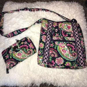 Matching Vera Bradley Crossbody & Turnlock Wallet